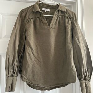Frame Denim Women's Khaki Blouse